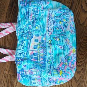 Lilly Pulitzer Watch Hill terrycloth beach bag